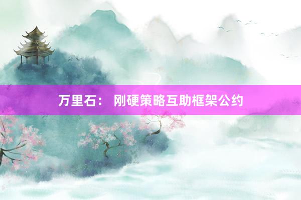 万里石： 刚硬策略互助框架公约