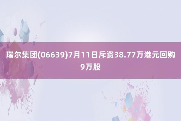 瑞尔集团(06639)7月11日斥资38.77万港元回购9万股