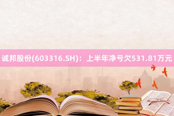 诚邦股份(603316.SH)：上半年净亏欠531.81万元