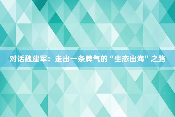 对话魏建军：走出一条脾气的“生态出海”之路